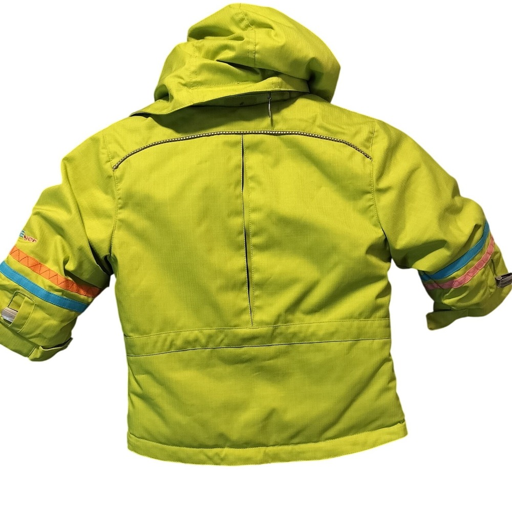 Obermeyer Kids Ski Snowboard Jacket Neon Green Pink Blue Size 2 I Grow System - Picture 6 of 9